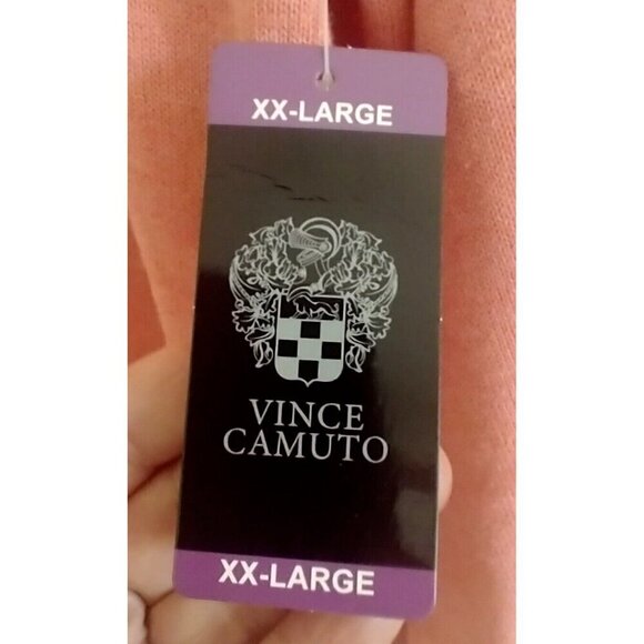 Vince Camuto Coral Orange Johnny Collar Lightweight Women's Sweater - XXL NWT - Picture 7 of 9